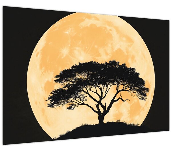 Kép – Fa arany teliholdban II. (90x60 cm)
