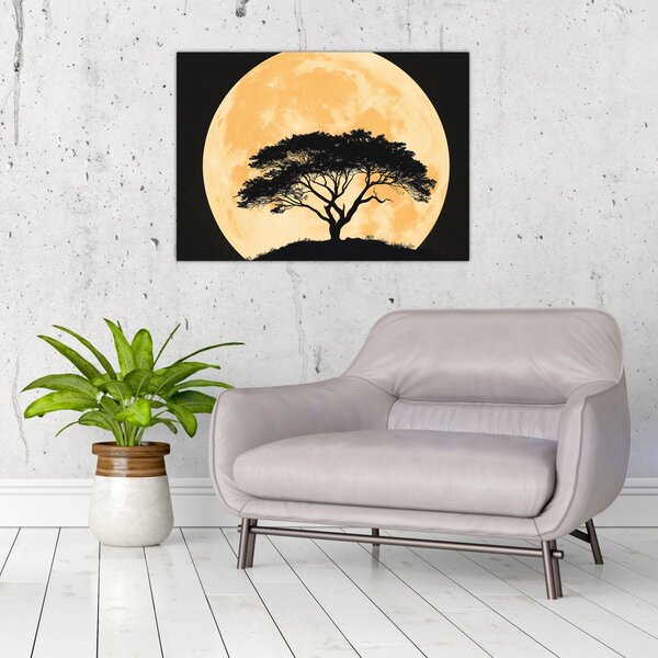 Kép – Fa arany teliholdban II. (70x50 cm)