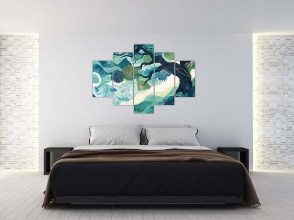 Kép – Az életfa zöld lombkoronája (150x105 cm)
