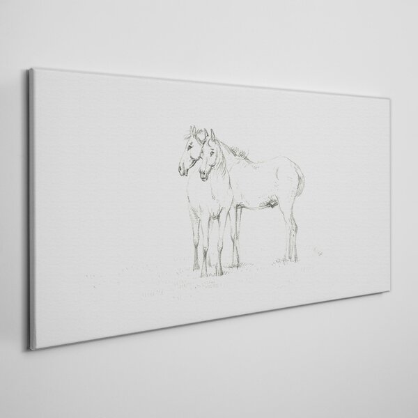 Vászonkép Egy ló állat rajzolása