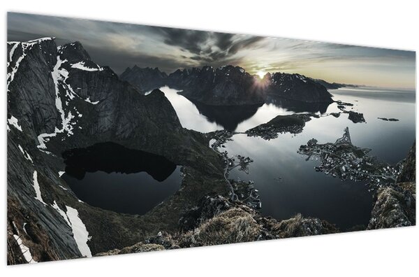 Kép - Norvég hegyek (120x50 cm)