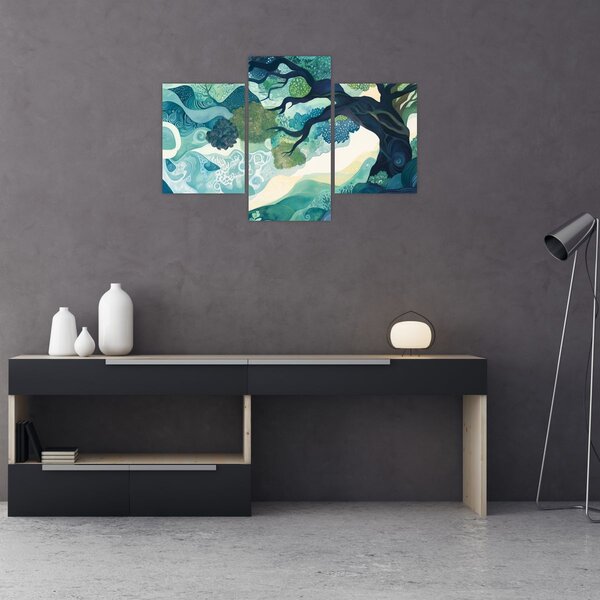 Kép – Az életfa zöld lombkoronája (90x60 cm)