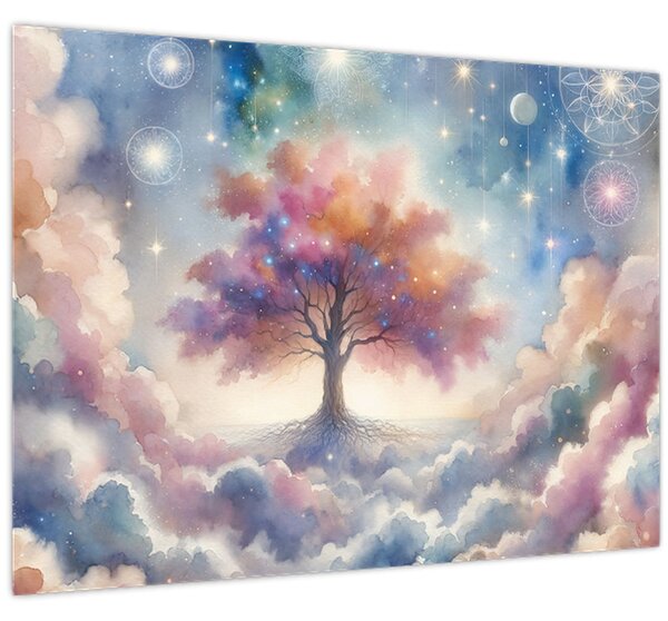Kép – Életfa a felhőkben (70x50 cm)