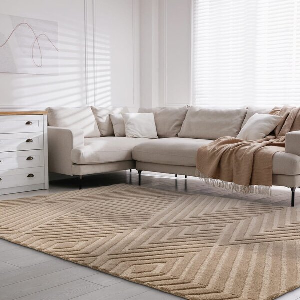 Világosbarna gyapjú szőnyeg 120x170 cm Hague – Asiatic Carpets