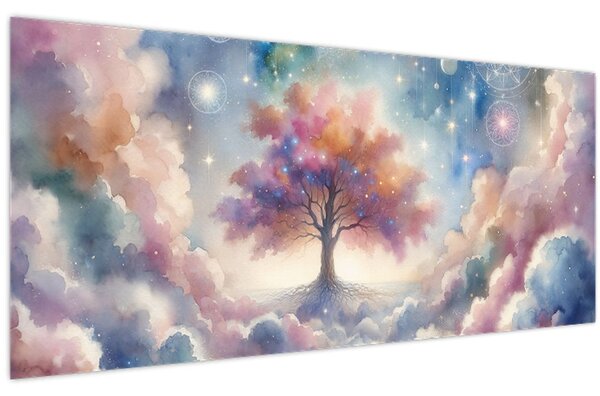 Kép – Életfa a felhőkben (120x50 cm)