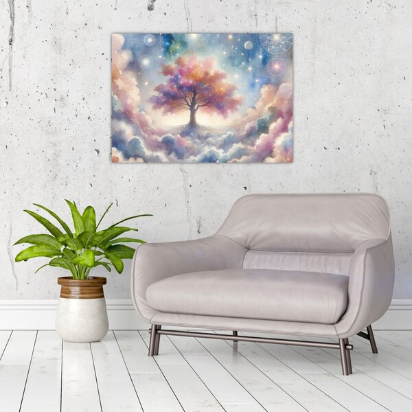 Kép – Életfa a felhőkben (70x50 cm)