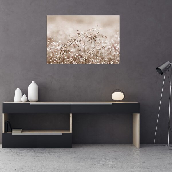 Kép - rét barna árnyalatokban (90x60 cm)