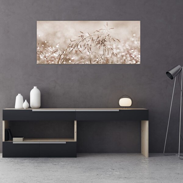 Kép - rét barna árnyalatokban (120x50 cm)