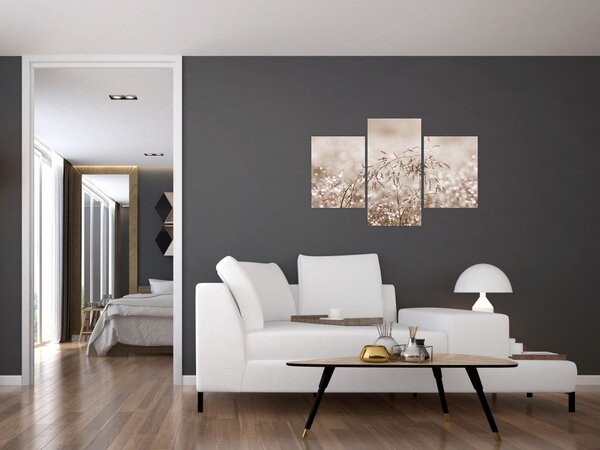 Kép - rét barna árnyalatokban (90x60 cm)