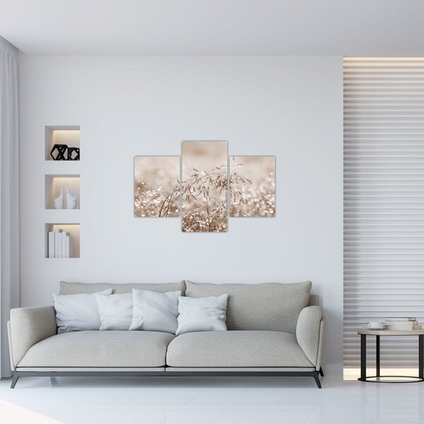 Kép - rét barna árnyalatokban (90x60 cm)
