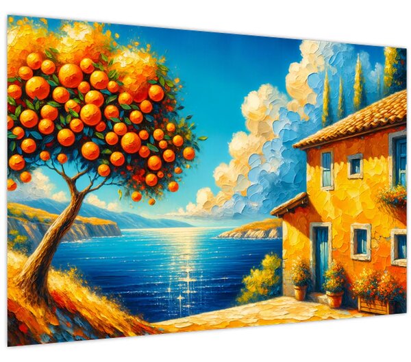 Kép - Ház narancsokkal II. (90x60 cm)