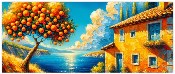 Kép - Ház narancsokkal II. (120x50 cm)