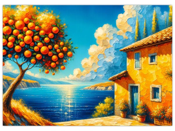 Kép - Ház narancsokkal II. (70x50 cm)