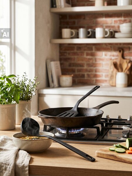 Sinsay - Spatula és merőkanál készlet 2 pack - fekete