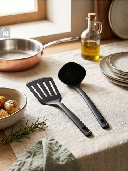 Sinsay - Spatula és merőkanál készlet 2 pack - fekete