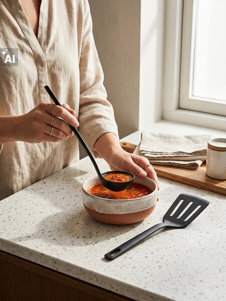 Sinsay - Spatula és merőkanál készlet 2 pack - fekete
