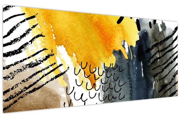 Kép - Absztrakt akvarell (120x50 cm)