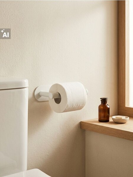 Sinsay - Öntapadós falra szerelhető WC-papír tartó - fehér