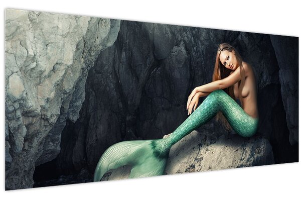 Kép - Hableány a sziklán (120x50 cm)