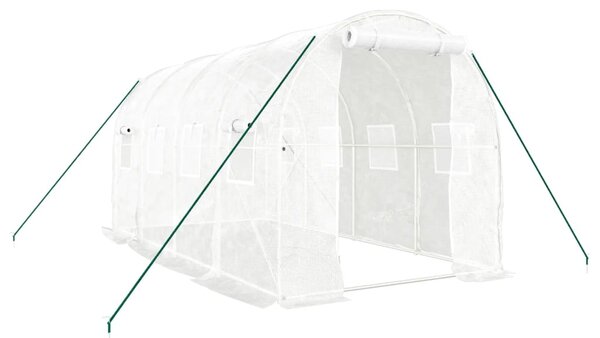 Fehér acélvázas melegház 8 m² 4 x 2 x 2 m