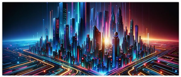 Kép - A jövő városa (120x50 cm)