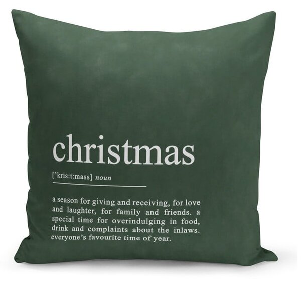 Black Friday - Christmas Noel karácsonyi zöld díszpárnahuzat, 43 x 43 cm - Kate Louise
