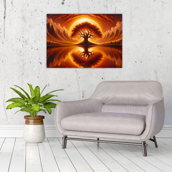 Kép – Fa a véres napban (70x50 cm)