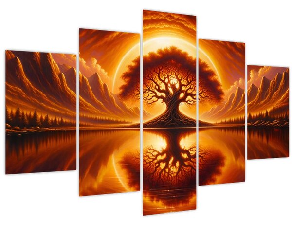 Kép – Fa a véres napban (150x105 cm)