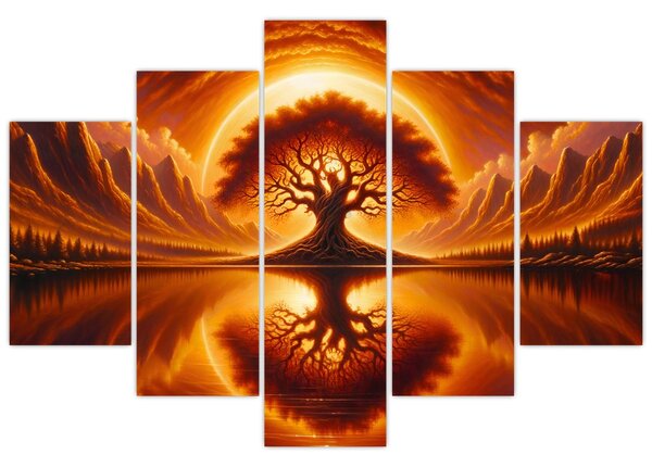Kép – Fa a véres napban (150x105 cm)