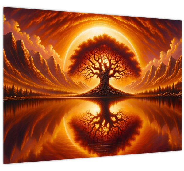 Kép – Fa a véres napban (70x50 cm)