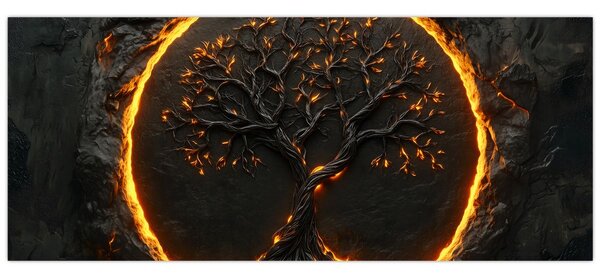 Kép – Életfa lávában II. (120x50 cm)