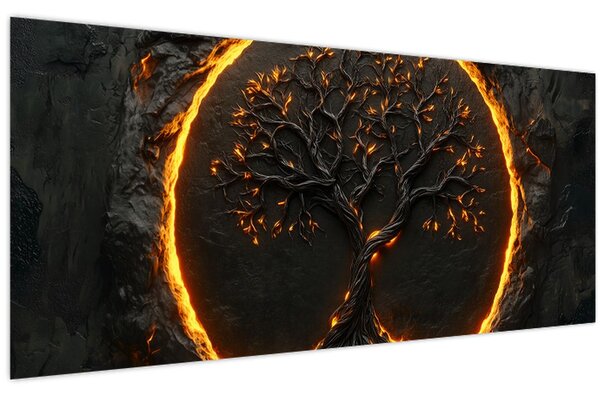 Kép – Életfa lávában II. (120x50 cm)