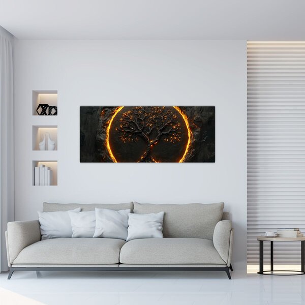 Kép – Életfa lávában II. (120x50 cm)