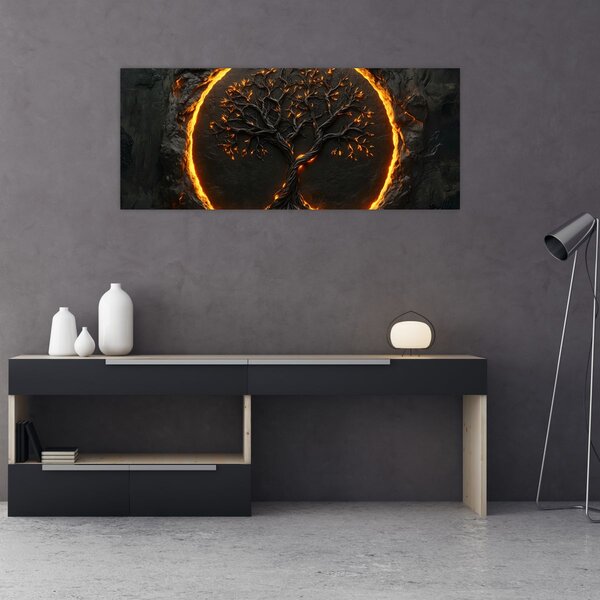 Kép – Életfa lávában II. (120x50 cm)