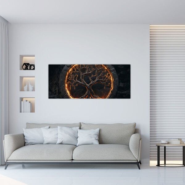 Kép – Életfa lávában I. (120x50 cm)