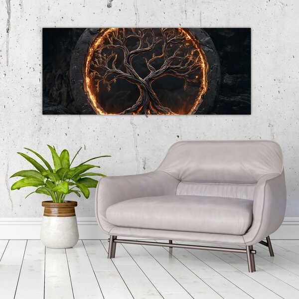 Kép – Életfa lávában I. (120x50 cm)