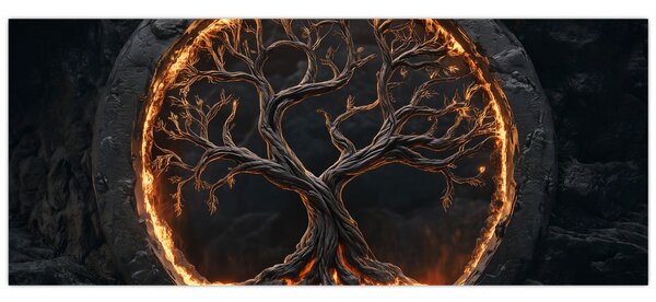 Kép – Életfa lávában I. (120x50 cm)