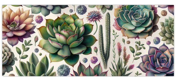 Kép - Pozsgás növények (120x50 cm)