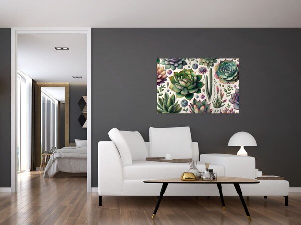 Kép - Pozsgás növények (90x60 cm)