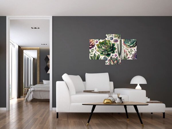 Kép - Pozsgás növények (90x60 cm)