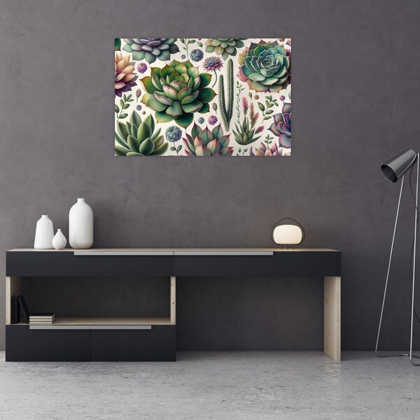 Kép - Pozsgás növények (90x60 cm)