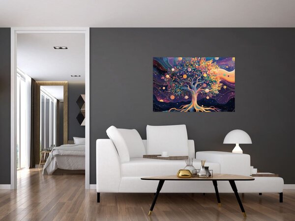 Kép – Lila fa tele energiával (90x60 cm)
