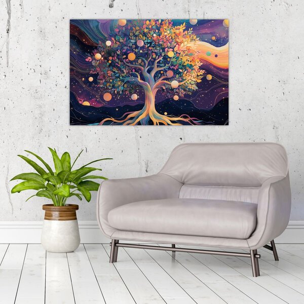 Kép – Lila fa tele energiával (90x60 cm)