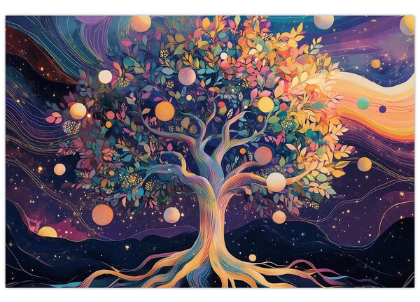Kép – Lila fa tele energiával (90x60 cm)