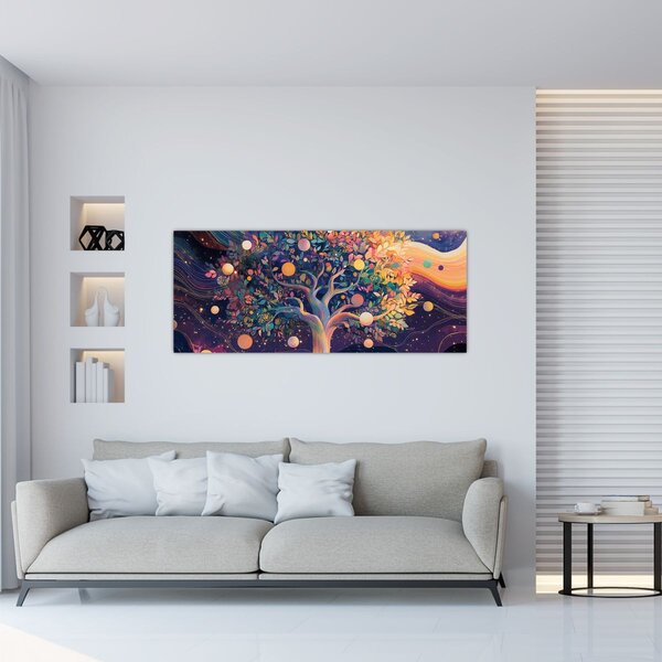 Kép – Lila fa tele energiával (120x50 cm)