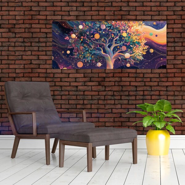Kép – Lila fa tele energiával (120x50 cm)