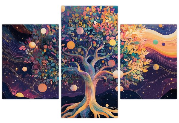 Kép – Lila fa tele energiával (90x60 cm)