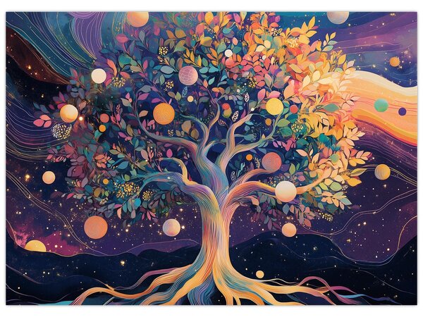 Kép – Lila fa tele energiával (70x50 cm)
