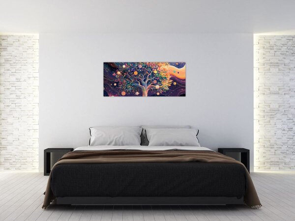 Kép – Lila fa tele energiával (120x50 cm)