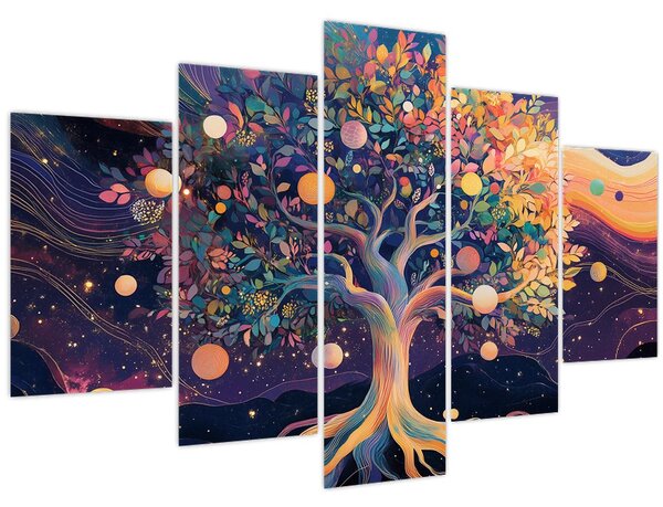 Kép – Lila fa tele energiával (150x105 cm)